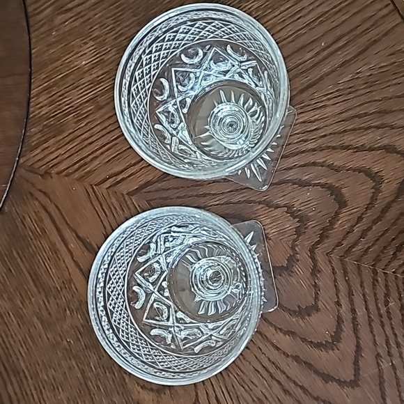 Imperial Glass Cape Cod Clear Wine Goblets w/ Wafer Stems, S/2 - Picture 2 of 7